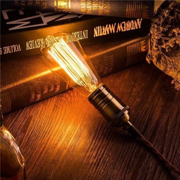 6Pack Edison Bulb,Edison Light Bulbs,Antique Vintage Squirrel Cage Filament Bulb - Picture 6 of 7